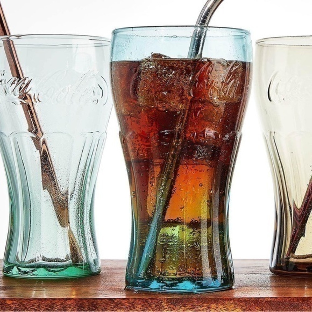 Vintage Libbey Coca-Cola Promo Glasses - Jewel Tones